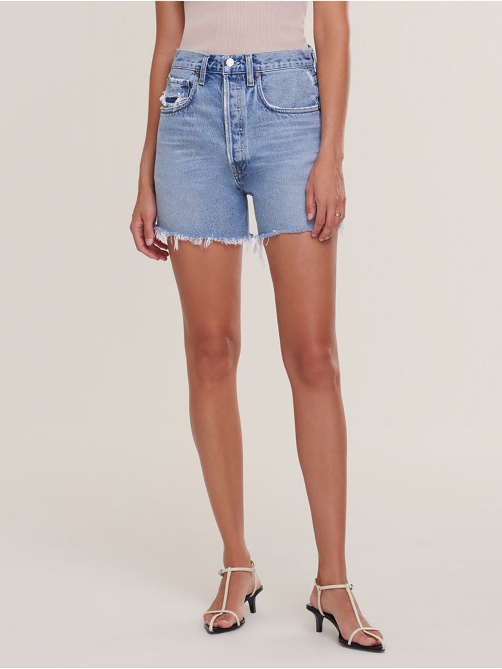 AGOLDE Riley High Rise Slim Short